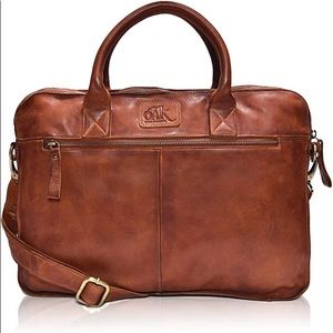 Genuine leather laptop messenger bag-unisex NEW!